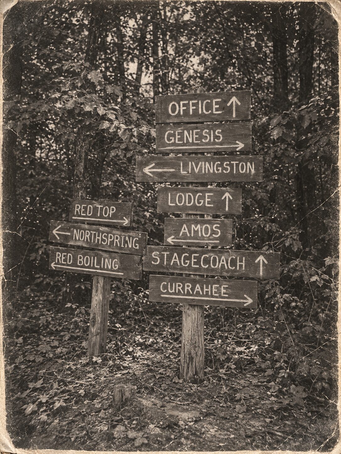 The original cabin signs